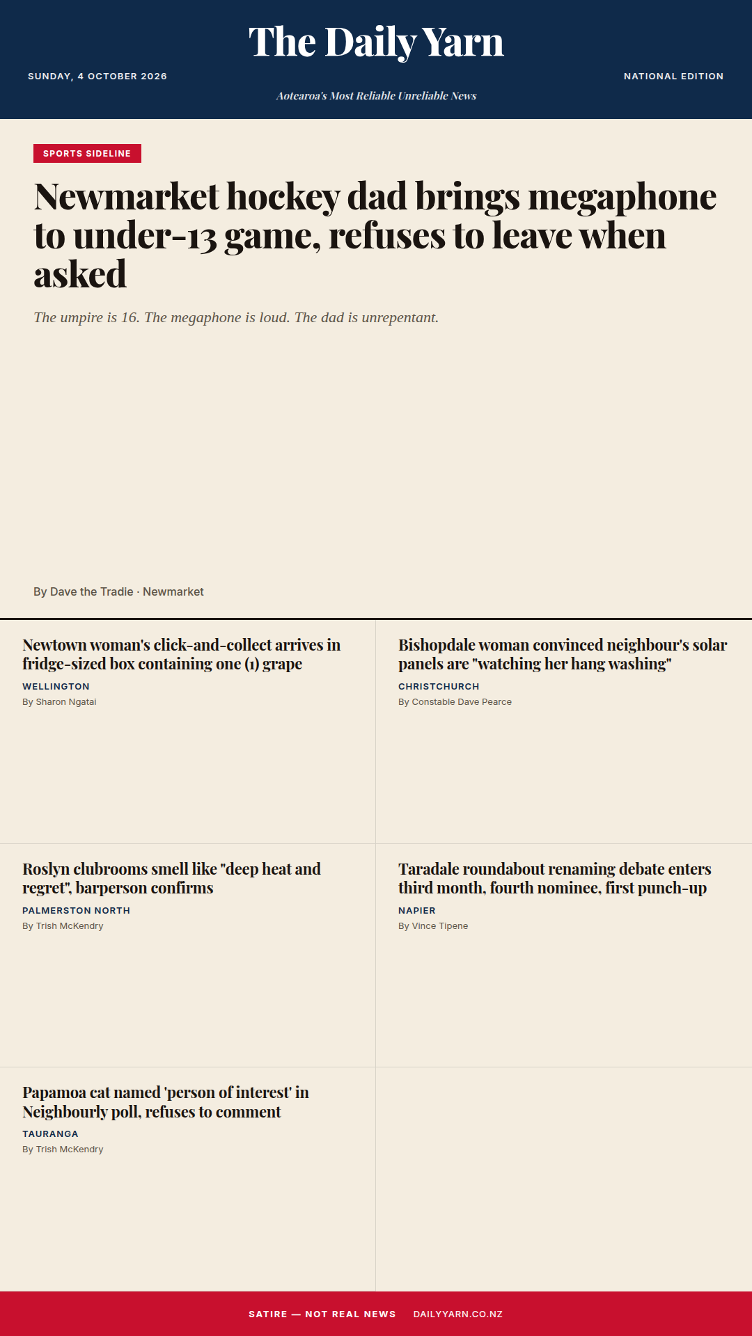 Front page 4 Oct 2026